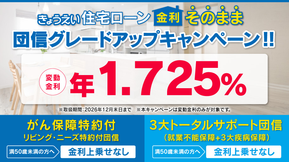 きょうえい住宅ローン団信グレードアップ